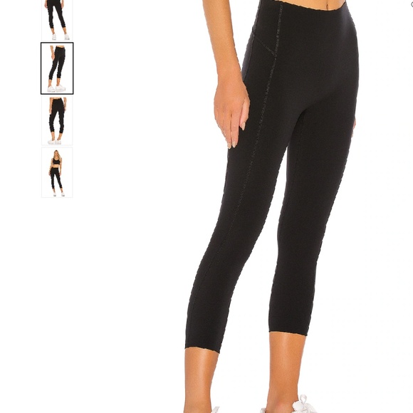 Spanx Cropped Black Icon High Waisted Activewear WorkoutLeggings - Picture 1 of 7